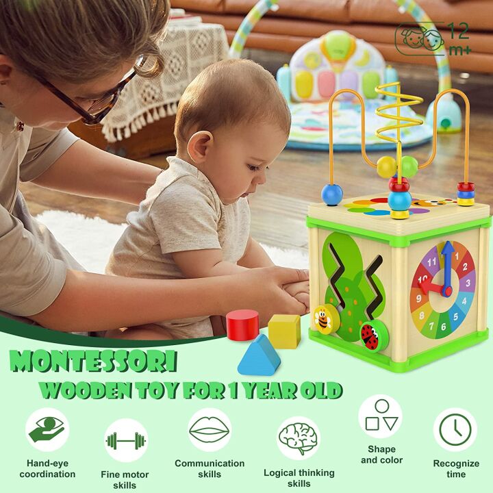 Montessori Activity Cubes for 1 Year Olds