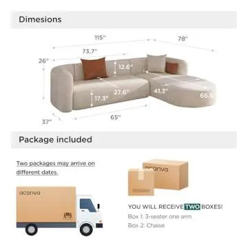 Acanva Luxury Modern Tight Curved Back Velvet Sofa, Minimalist Style Comfy Couch for Living Room Apa...