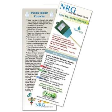 Indoor/Outdoor Moisture Sensor Meter with Full Color Instruction Card, Soil Water Monitor, Plant Care, Garden,Lawn