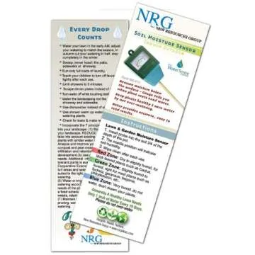 Indoor/Outdoor Moisture Sensor Meter with Full Color Instruction Card, Soil Water Monitor, Plant Care, Garden,Lawn