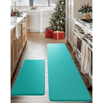 Homergy Anti Fatigue Kitchen Mats for Floor 2 PCS, Memory Foam Cushioned Rugs, Comfort Standing Desk...