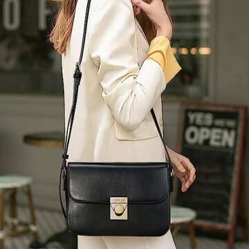 Chinllo Crossbody Bag for Women - Vegan PU Leather Satchel with Pockets