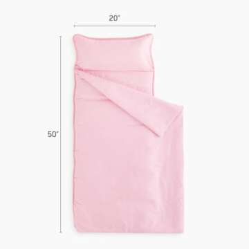 Wake In Cloud - Toddler Nap Mat with Pillow and Blanket, for Kids Boys Girls in Kindergarten Daycare...