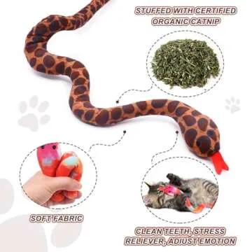 CiyvoLyeen Snake Catnip Toys for Happy Cats