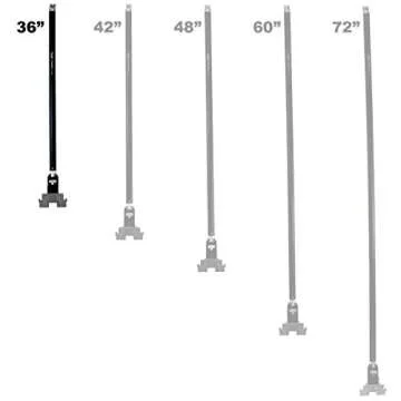 Columbia Drywall Finishing Flat Box Handle 180-Grip Feather-Weight Aluminum - Lightest Handles Available! (36")