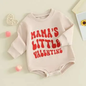LAGKIYOJ Baby Valentine's Day Sweater Romper 0-18 Months