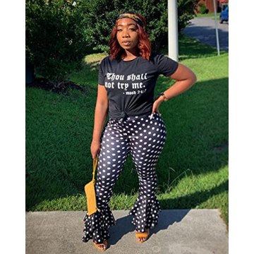 Trendy Dresswel Women Thou Shall Not Try Me Funny Tee