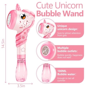 Unicorn Bubble Wand for Kids Magical Outdoor Fun