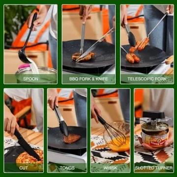 Wesqunie 14-Piece Camping Cookware Set - Portable & Durable