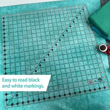 Creative Grids Quilt Ruler 20-1/2in x 20-1/2in Square – CGR20 – Made in USA, Non-Slip Grip Acryl...