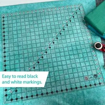 Creative Grids Quilt Ruler 20-1/2in x 20-1/2in Square – CGR20 – Made in USA, Non-Slip Grip Acryl...