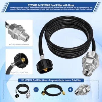 Quality Propane Heater Fuel Filter with 6FT Hose for All Models