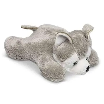 Wildlife Tree 12 Pack Wolf Husky Mini 4 Inch Small Stuffed Animals, Bulk Bundle Zoo Animal Toys, Forest Party Favors for Kids