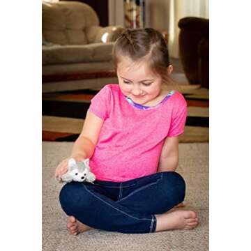 Wildlife Tree 12 Pack Wolf Husky Mini 4 Inch Small Stuffed Animals, Bulk Bundle Zoo Animal Toys, Forest Party Favors for Kids