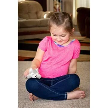 Wildlife Tree 12 Pack Wolf Husky Mini 4 Inch Small Stuffed Animals, Bulk Bundle Zoo Animal Toys, Forest Party Favors for Kids