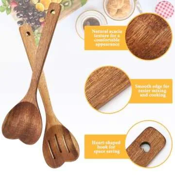 Get the Unique Wooden Heart Spoon Set for Cooking