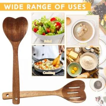 Get the Unique Wooden Heart Spoon Set for Cooking