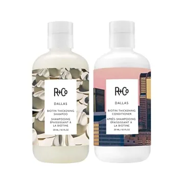 R+Co Dallas Biotin Thickening Shampoo + Conditioner Set | Thickens, Nourishes + Strengthens | Vegan ...