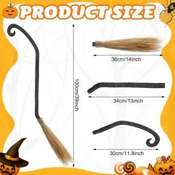 Witch Broom Props for Halloween Kids Costumes