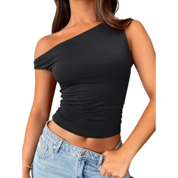 Trendy Queen Womens Off The Shoulder Tops Summer Shirts Going Out Crop Tank Top Y2K T Corset Tube Cu...