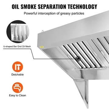 4FT VEVOR Commercial Exhaust Hood for Food Trucks