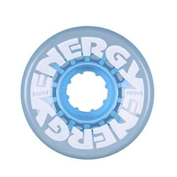 Riedell Energy 57 Wheels - Roller Skate Wheels - 4 Pack of 78A 31mm x 57mm Quad Skate Wheels | Clear Blue