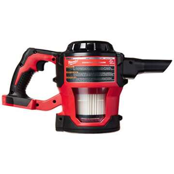Milwaukee 0882-20 M18 Lithium Ion Cordless Compact 40 CFM Hand Held Vacuum w/ Hose Attachments and Accessories (Batteries Not Included, Power Tool Only)