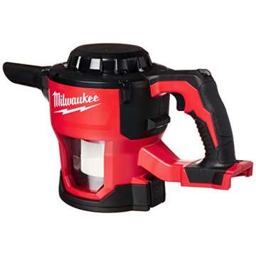 Milwaukee 0882-20 M18 Lithium Ion Cordless Compact 40 CFM Hand Held Vacuum w/ Hose Attachments and Accessories (Batteries Not Included, Power Tool Only)