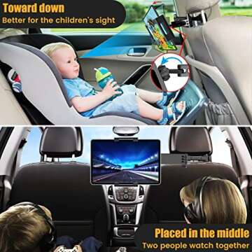 najiaxiaowu Tablet Holder for Car,ipad Headrest Mount for 5.5-18.4 Inch Tablet/ipad/Phones Car Table...