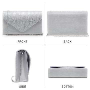 Dasein Women Satin Evening Clutch Purse for Parties