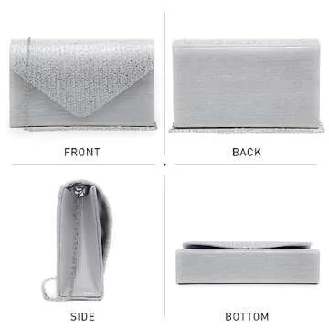 Dasein Women Satin Evening Clutch Purse for Parties