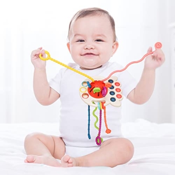 Tiyol Multi-Sensory Octopus Toy for Babies Development