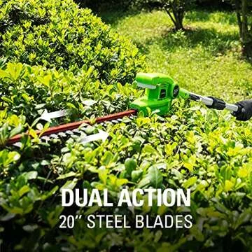 Greenworks 40V Cordless Pole Hedge Trimmer for Easy Trimming
