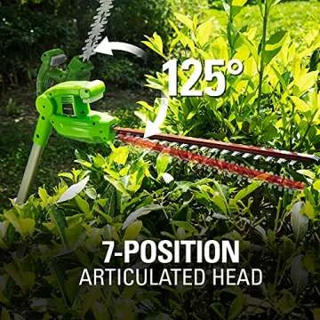 Greenworks 40V Cordless Pole Hedge Trimmer for Easy Trimming