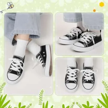 Sonsage Toddler Boys Girls Canvas Sneakers Soft Sole T-Strap Shoes Lightweight Comfy Classical Flats Non Skid Shoe for Little Kids