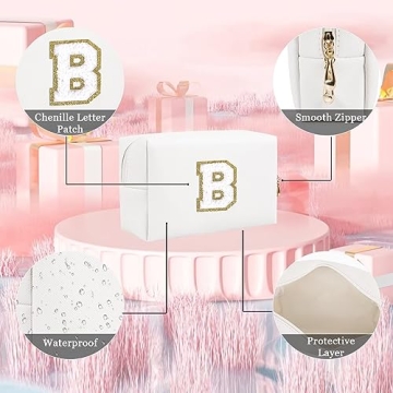 Personalized Letter Makeup Bag for Women - Cute & Practical