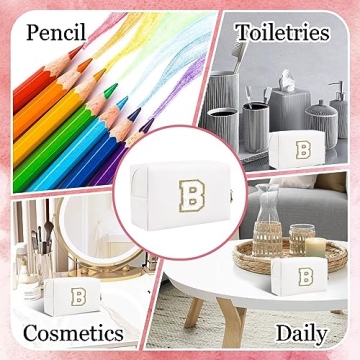 Personalized Letter Makeup Bag for Women - Cute & Practical