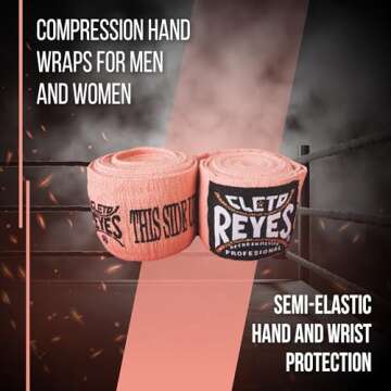 CLETO REYES Compression Hand Wraps for Boxing Gloves, Stretchy Breathable, MMA, Kickboxing, Muay Tha...