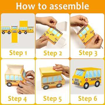 12 PCS School Bus Party Treat Boxes School Bus Decorations Back to School Party Favor Boxes First Day of Yellow School Bus Candy Box for Kids Birthday Gift Welcome Back to School Classroom Party Decor