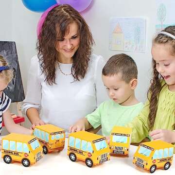 12 PCS School Bus Party Treat Boxes School Bus Decorations Back to School Party Favor Boxes First Day of Yellow School Bus Candy Box for Kids Birthday Gift Welcome Back to School Classroom Party Decor