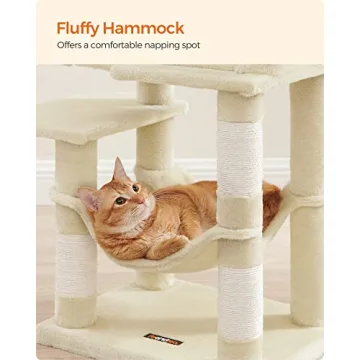 Feandrea Cat Tree 44.1 Inch Multi-Level Indoor Cat Tower
