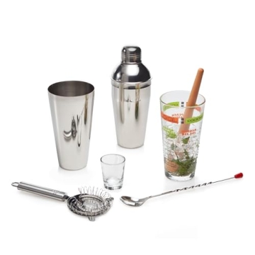 Libbey Mixologist 9-Piece Cocktail Set for Home Bartending