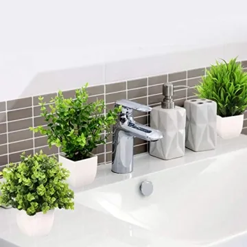 GREENTIME 3Pack Mini Fake Plants for Home Office Decor