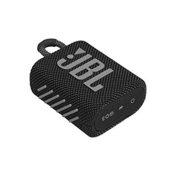 JBL Go 3 Portable Waterproof Wireless Speaker - Black