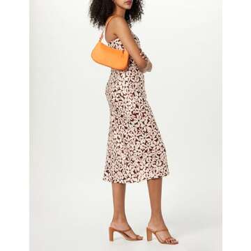 The Drop Women's Danica Strapless Midi Dress, Chocolate Daisy Print, 2X, Plus Size