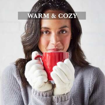 isotoner Women's Cable Knit Gloves with Touchscreen Technology