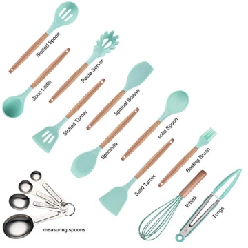 APTGA Kitchen Utensil Set 16 Pieces Essential Silicone Tools