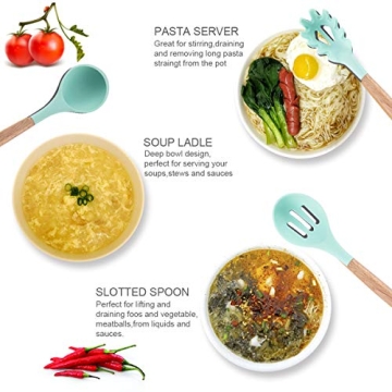 APTGA Kitchen Utensil Set 16 Pieces Essential Silicone Tools