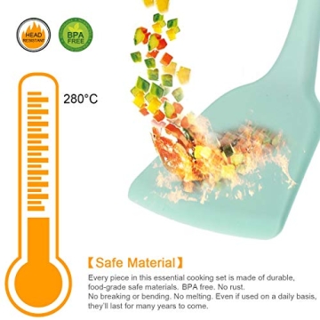 APTGA Kitchen Utensil Set 16 Pieces Essential Silicone Tools