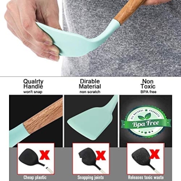 APTGA Kitchen Utensil Set 16 Pieces Essential Silicone Tools